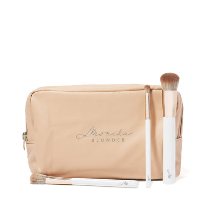3 Brushes + Cosmetic Clutch Bundle | Monikablunderbeauty.com